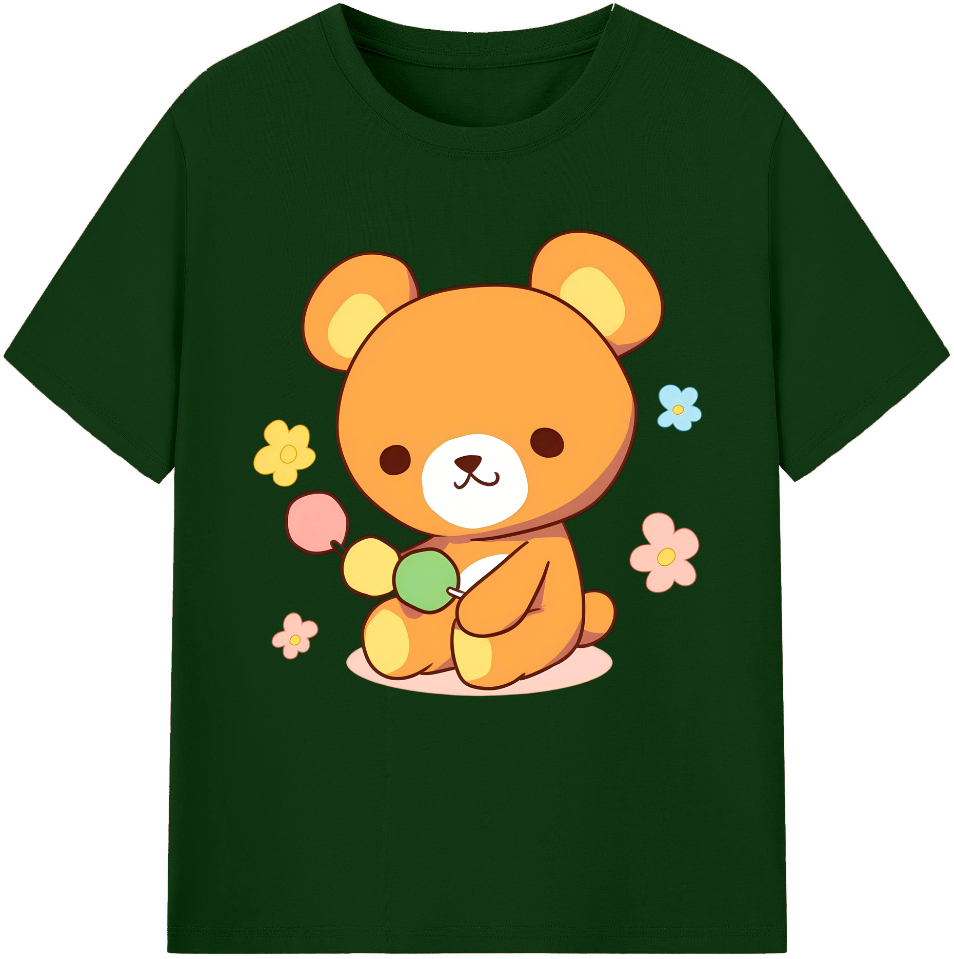 （画像用） リラックマ リラックマ キイロイトリ Rilakkuma Korilakkuma Kiiroitori 綿100％半袖Tシャツ（フロントプリント）